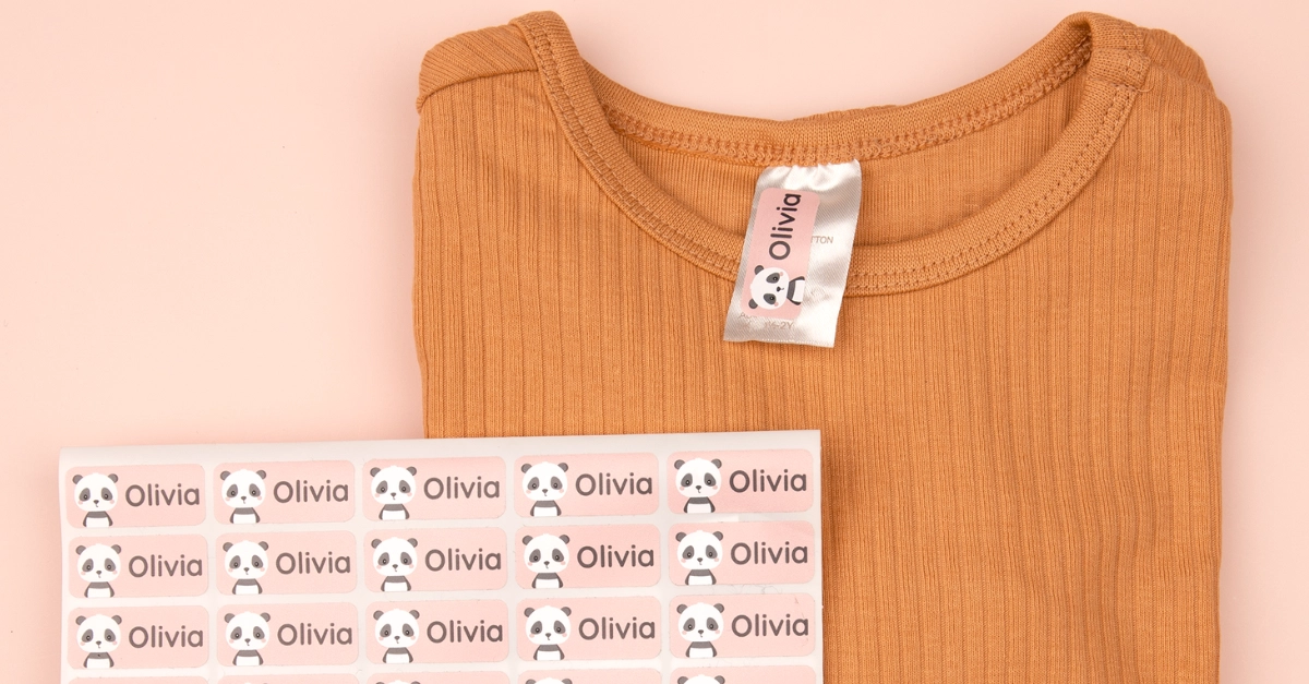 Nie wieder verloren: namensaufkleber für kita und schule 7 Namensaufkleber klassisch olivia