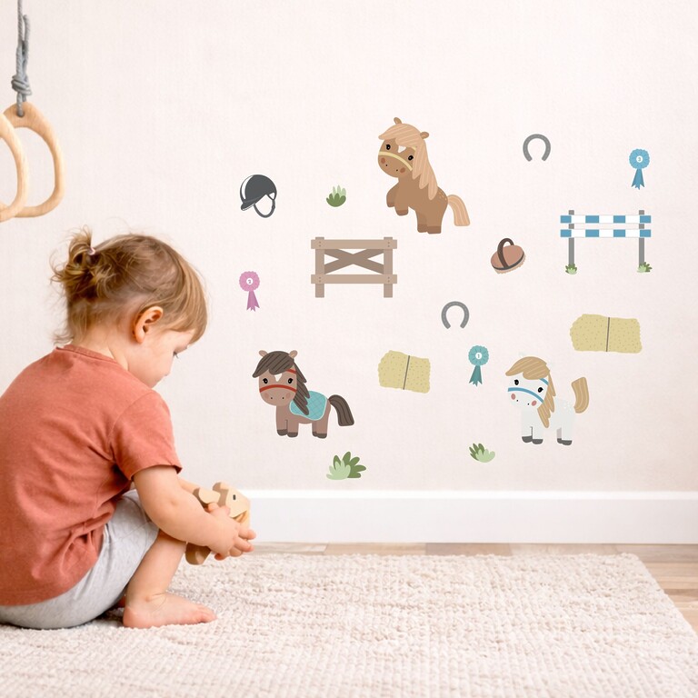 Pferde Wandsticker im Kinderzimmer