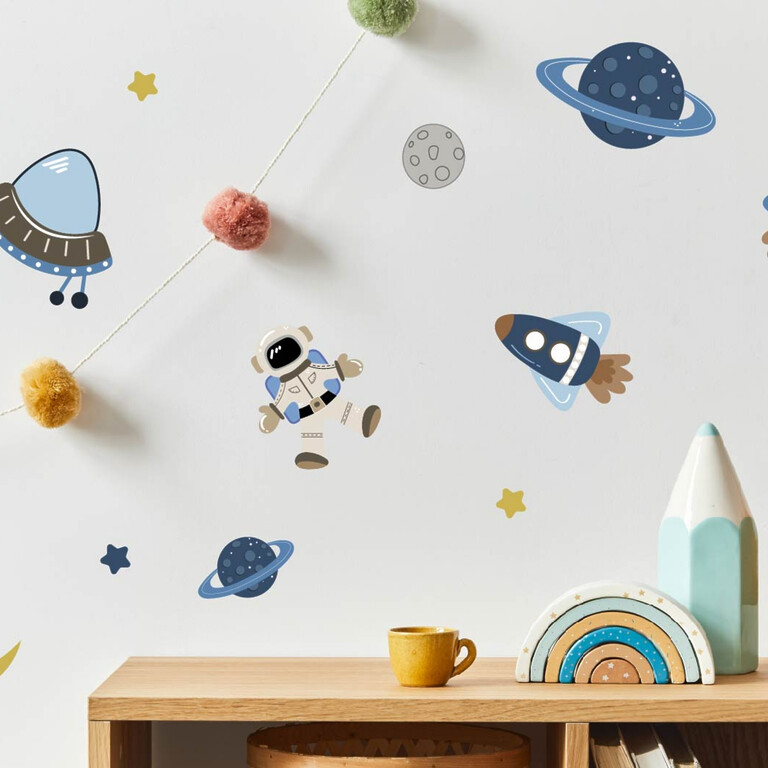 Astronaut Wandsticker im Kinderzimmer
